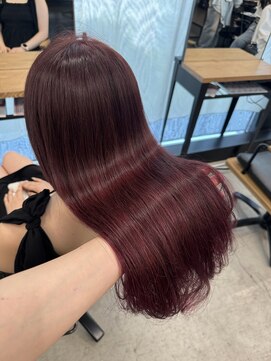 シーン(seen) ブリーチなし チェリーレッド ワインレッド