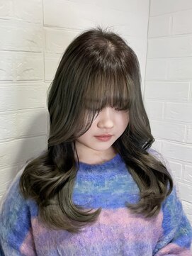 ヘアースペースブルーム プリュス 石橋店(HAIR SPACE BLOOM plus) リーブグレージュ/透明感カラー/レイヤーカット/韓国ヘア