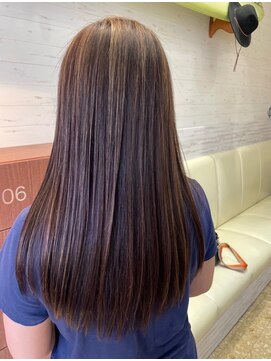 アース 検見川浜店(HAIR&MAKE EARTH) 20代30代40代大人可愛い髪質改善暗色カラー艶感ストレート透明感