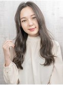 イメチェンヘア/ロングバング/韓国ヘア/韓国ロング/グレージュ