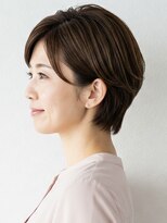 40代/50代/60代ひし形小顔ショートボブ絶壁解消白髪ぼかし△44
