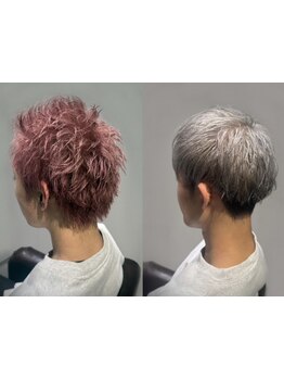 プロの知識と技術でナチュラルからハイトーンまで、カッコいいスタイルをご提案！発色・色持ち・柔らかさ◎