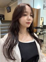 ノラ ヘアーサロン(NORA HAIR SALON) 2wayバング前髪カット顔まわりレイヤー赤み消しカラー