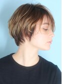 ショート・ボブ/丸顔/前髪あり/絶壁解消/30代/40代/50代/くびれ