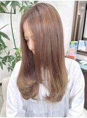 レイヤーカットアディクシーカラーグレージュオリーブ韓国風堺東