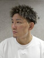 メッツ 原宿(METS)&nbsp;MEN'S/ハイライト×ツイスパ×フェード/短髪/アップバング