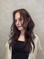 ヘアデザインファブロ イオンモール宮崎店(hair design FABRO.)&nbsp;ワインレッド/ボルドー/ピンクラベンダー/ロングレイヤー