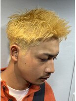 ライズ 渋谷店(RISE) スパイキーツーブロックアップバングブリーチ束感ショート