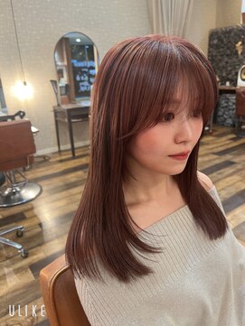 水素カラー　ピンクベージュ