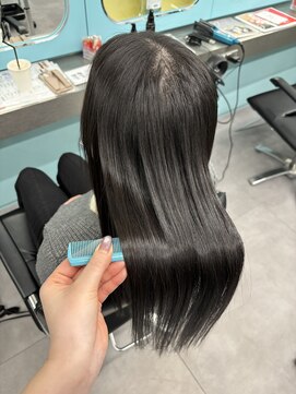 ノー バイ イオエ 西梅田(no. by ioe) ブリーチなしカラー/髪質改善/ミルクティーベージュ/小顔へア