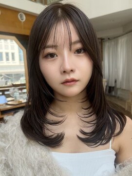 バイオレット 表参道店(Violet) ミディアムレイヤーハッシュカットコアブラウンIB-45