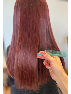 サロンエフ(salon F) ロングボルドーレッドカラー