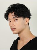 札幌ニュアンスパーマメンズパーマセンターパートカルマパーマ