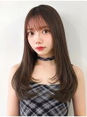 小顔シースルーバング前髪顔周りレイヤーカット10代20代30代40代