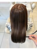 透明感ブラウンと極上ツヤの美髪ロングUP