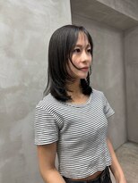 エント(ent) オリーブグレージュ/レイヤーカット