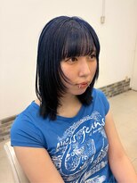 ヘアーアンドエステ ハラダ 滝ノ水店(Hair&Esthe Harada)&nbsp;ケアブリーチダブルカラー/ブルーグレージュ/顔まわりカット