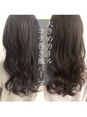 グレージュ/デジタルパーマ/大きめカール/ゆるふわ/高柳