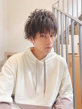 ルービック 和歌山(Rubik's) シンプル黒髪くせ毛風パーマ/ツーブロックマッシュショート