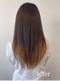 縮毛矯正　  after 毛先ブリーチ
