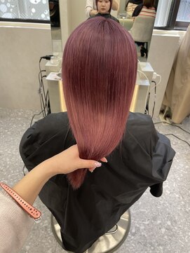 ロンド マーレ 天神大名店(Lond mare) イメチェン/チェリーブラウン/フェミニン/ダークアッシュ/束感