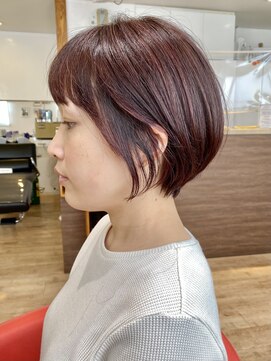 レクタ(recta) 20代30代40代大人可愛いショート×ナチュラルピンクブラウン