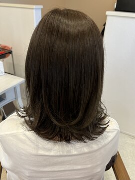 ルポン(Lepont) 蒲郡ヘアカラー/オリーブアッシュ/切りっぱなしボブ/髪質改善