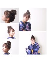 キセイ イオン多賀城店(KISEI) 浴衣にはお団子アレンジ