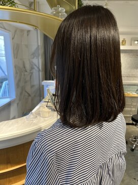 ロンド シャルム 吉祥寺(Lond charme) チョコレートブラウン 大人ガーリー ロングボブ 吉祥寺