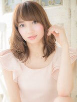 クオーレ ヘア アンジュ 水戸店(CUORE HAIR ange)&nbsp;水戸/イルミナカラー/ピンクベージュ/マチルダボブ/前髪c