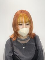 ステア ケース(stair case)&nbsp;オレンジxイエロー ／ウルフカット