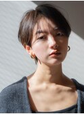 マッシュショート20代30代40代大人可愛い暗髪うる艶髪青山表参道