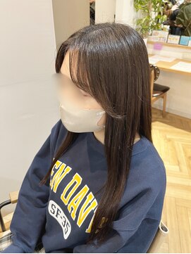 ノエル(noele) 《顔まわりカット》2wayバング×ココアブラウン