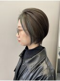 ショートボブインナーカラー