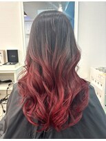 シャルティア(SHALLTIA)&nbsp;レッドグラデーション【山口市美容室】【山口市ハイトーン】