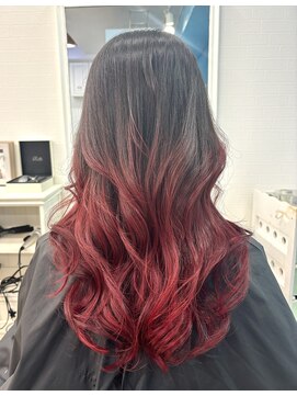 シャルティア(SHALLTIA) レッドグラデーション【山口市美容室】【山口市ハイトーン】