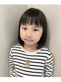 キッズカット女の子　結べるロブスタイル