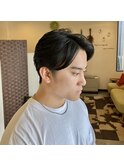 センターパート×ニュアンスパーマ