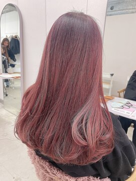 リル(re'll) 《花屋併設》赤味ピンクブラウン［酸性ストレート/ヘアセット］