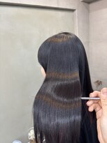 ファビ 渋谷(Fab)&nbsp;くびれヘア/暗めカラー/アプリコットオレンジ/縮毛矯正