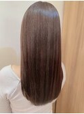 20代30代◎自然な縮毛矯正ロング×流れる前髪
