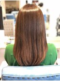カット+艶髪カラー+髪質改善ストレート+潤艶☆水素 Tr