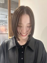 ラミエ バイ メルト 吉祥寺(lamie by melt) 小川/ブリーチなしwカラーグレージュボブフェアレイヤー透明感