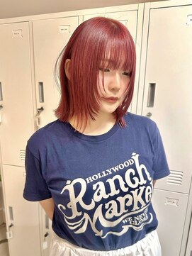 ヒビヲ 天神警固(HIBIO) レイヤーカットダブルカラーケアブリーチミルクティーベージュ