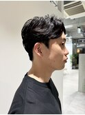 センターパート×フェザーパーマ【かほ】