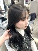 韓国スタイル/オリーブベージュ/ロング/顔まわりカット/Chihiro