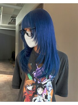 ポノ(po_no) 高発色ブルー × レイヤーカット