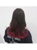 インナーカラー　ビビットピンク