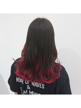 グラスヘア 石垣店(Grass Hair) インナーカラー　ビビットピンク