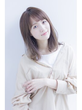 ラフ フロム ガーデン(Laf from GARDEN) 【寺尾拓巳】大人かわいい柔らかシアーベージュ毛先パーマミディ